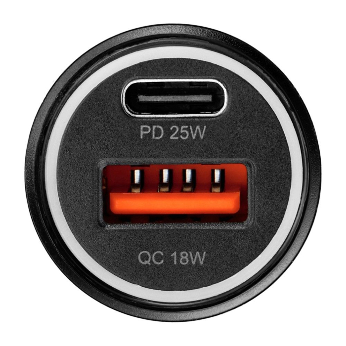 Incarcator auto Blue Star USB C + USB A QC3.0 PD AFC PPS 3A 25W - Negru [3]
