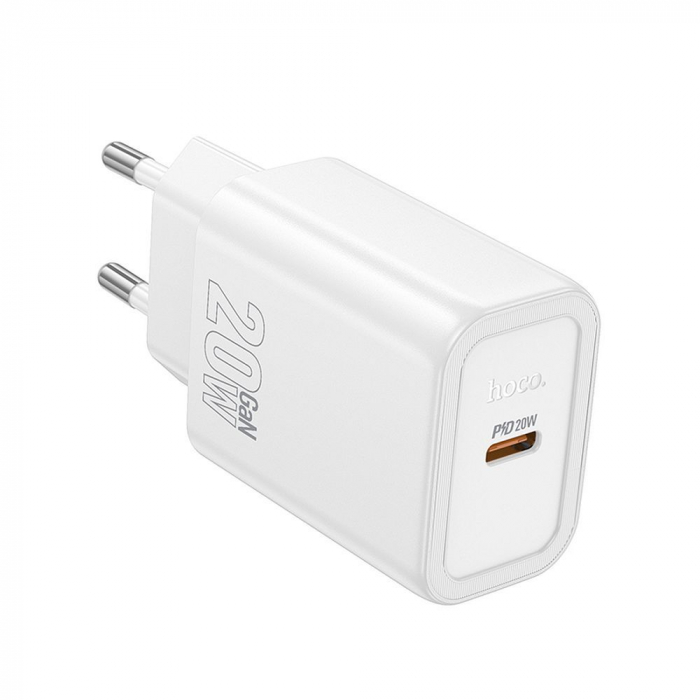 Încărcător de Priza Hoco USB C QC PD 20W N60 - ALB [4]