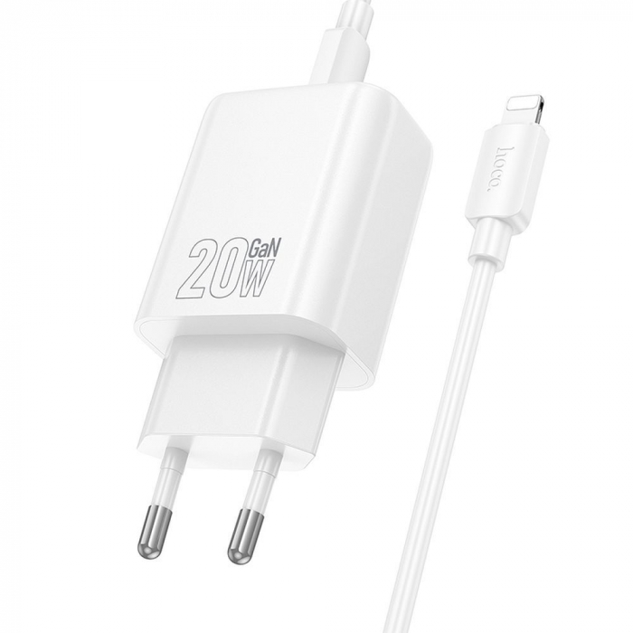 HOCO USB A + Tip C + cablu Tip C la Lightning PD QC3.0 3A 20W N61 [2]