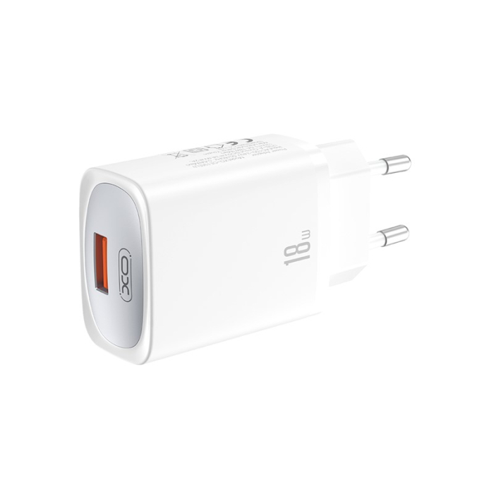 Incarcator de retea XO  CE19 QC 18W 1 x USB cu cablu micro USB - ALB [3]