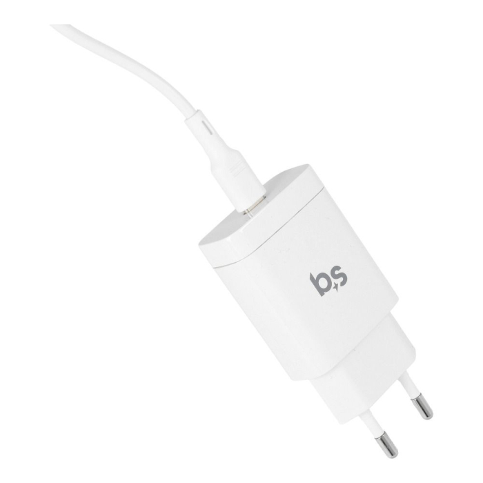 Încărcător Retea Blue Star USB C QC3.0 PD 3A 18W + cablu USB C la Lightning TFK-TC-1099C - ALB [4]