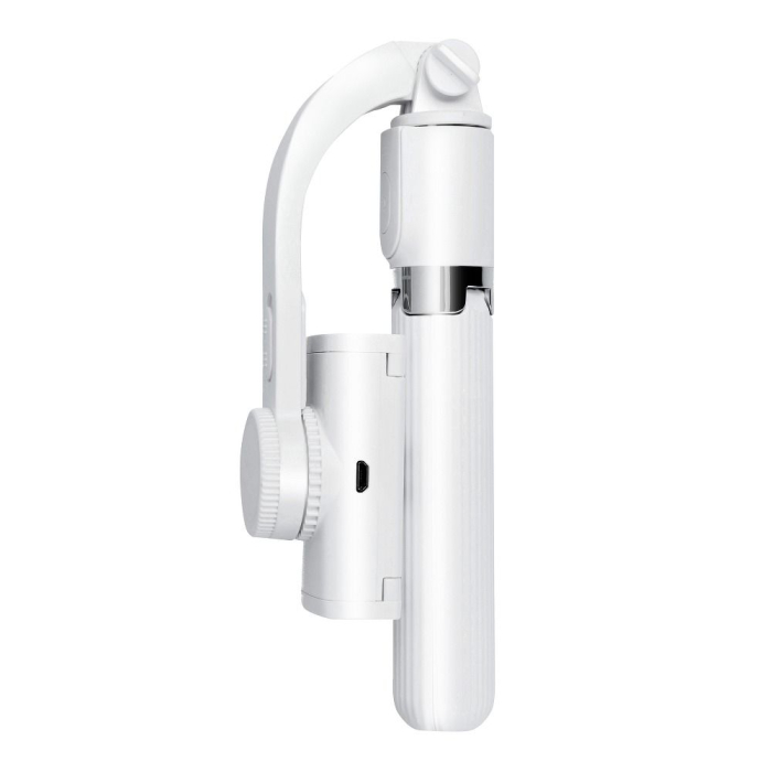Selfie Stick, Tripod GIMBAL SSTR-L08 cu Stabilizator si Telecomandă Wireless - Alb suport telefon [4]