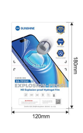 FOLII SILICON SUNSHINE - Folie Protectie Hydrogel HD SUNSHINE SS-TP350 EXPLOSION PROOF - TRANSPARENTA