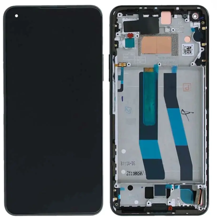 Mi 11  Lite / Mi 11 Lite 5G - Ecran Display Xiaomi 11 Lite 5G NE / Mi 11 Lite 4G-5G Service Pack CU RAMA - BLACK NEGRU 2109119DG, 2107119DC, 2109119DI, M2101K9G, M2101K9C, M2101K9R, M2101K9AG, M2101K9AI