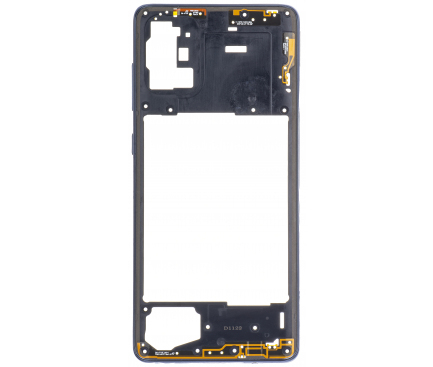 Carcase Mijloc - Carcasa mijloc COMPATIBIL cu SAMSUNG A71 / A715 negru Neagra RAMA