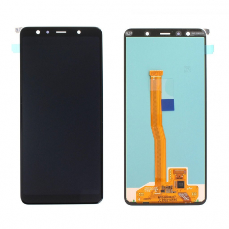 A7 2018 / A750 - Ecran Display Samsung A7 2018 A750 ORIGINAL Service Pack - NEGRU