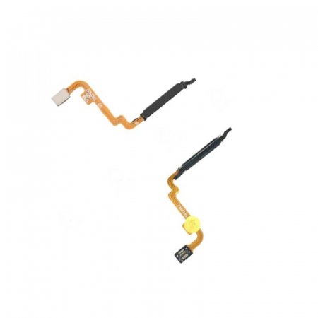 Piese XIAOMI - Buton cu banda flex si senzor amprenta Xiaomi Redmi Note 10 4G / Note 10s / Poco M5s - Gri / Gray