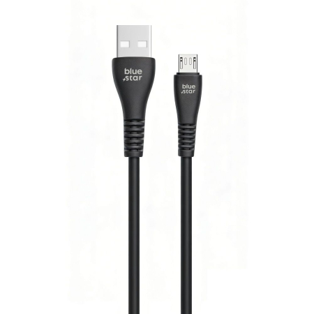 Cablu USB A la Micro USB Blue Star 2A 12W 1 m PJ-DG3-A - NEGRU [2]