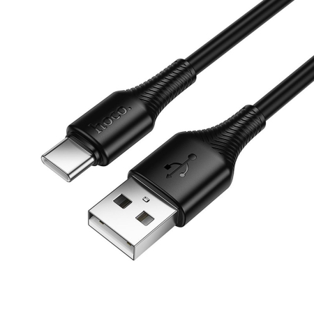 Cablu Date si Incarcare USB A la USB C Hoco 3A 1m X120 - Negru cablu iphone cablu samsung [1]