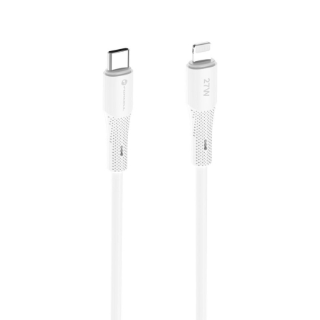 Cablu Forcell USB C la Lightning PD 3A 27W 1 m - alb [1]