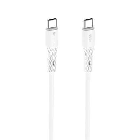 Cablu Forcell USB C la USB C QC4.0 PD 3A 60W 1 m - Alb [1]