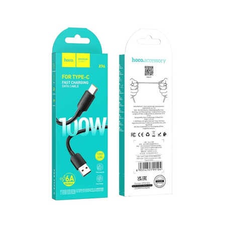 Cabluri de Date si Casti - Cablu HOCO USB A la USB C Hoco PD 6A 100W 1 m X96 - NERGU