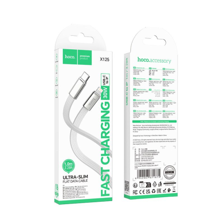 Cablu IPHONE - Cablu HOCO USB C la Lightning 30W X125 1m - ALB cablu iphone