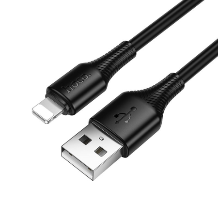 Cablu USB A la Lightning Hoco 2,4A 1 m X120 - NEGRU [2]