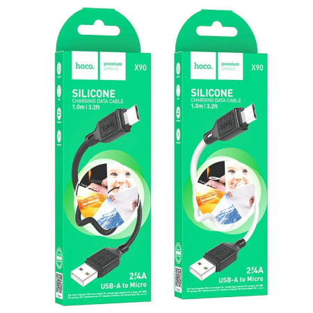Cablu Micro-USB - Cablu USB A la Micro USB Hoco 2.4A 1 m X90 - NEGRU cablu samsung