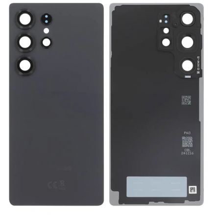 Capace spate - Capac baterie Cu Geam Camera SAMSUNG S25 Ultra 5G / S938 Service Pack - TITANIUM JET BLACK NEGRU INCHIS GH82-36353G