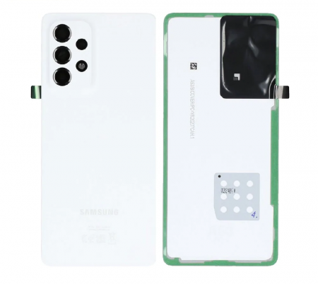 Piese si Componente - Capac Baterie Cu Geam Camera SAMSUNG A53 5G / A536 Service Pack - ALB carcasa spate white