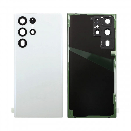 Capace spate - Capac baterie cu geam camera SAMSUNG GALAXY S908B / S22 Ultra Original Service Pack - White