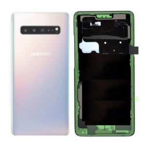 Capace spate - Capac baterie cu geam camera Samsung S10  / G973 Service Pack - Prism White alb