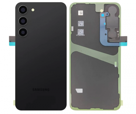 Capace spate - Capac baterie Cu Geam Camera SAMSUNG S23+ / S916 Service Pack - NEGRU