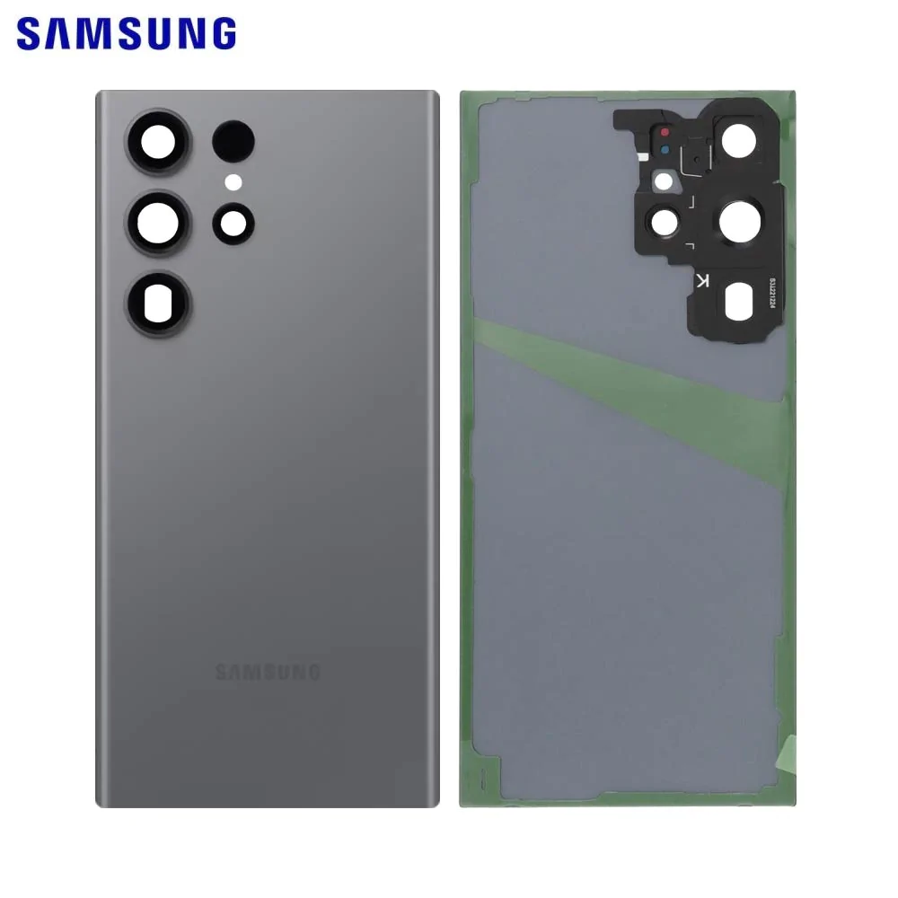 Capace spate - Capac SPATE baterie cu geam camera SAMSUNG S23 ULTRA 5G / S918B - Original Service Pack - GRI