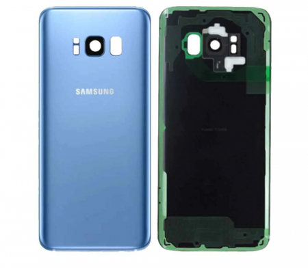 Capace spate - Capac baterie cu geam camera Samsung S8 / G950 Service Pack - ALBASTRU GH82-13962D