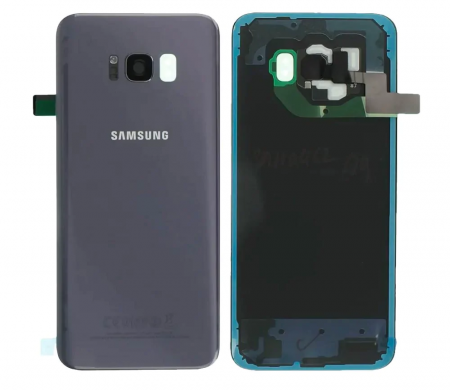Capace spate - Capac baterie cu geam camera SAMSUNG S8 Plus / G955 - Service Pack - Orchid Gray gri