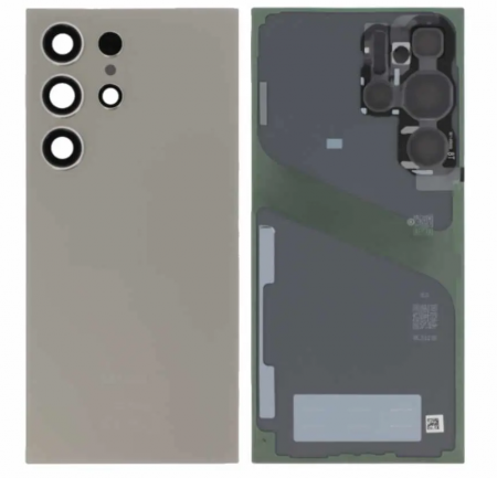 Capace spate - Capac baterie Cu Geam Camera SAMSUNG S24 Ultra 5G / S928 Service Pack - TITANIUM GREY GRI GH82-33349A