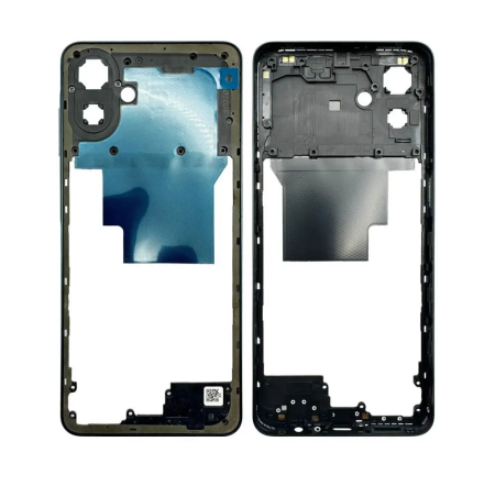 Carcase Mijloc - Carcasa mijloc COMPATIBIL cu SAMSUNG A07 4G / A075 - BLACK negru