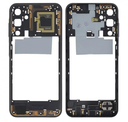 Carcase Mijloc - Carcasa mijloc SAMSUNG A15 5G / A156 - BLACK NEGRU - Service Pack