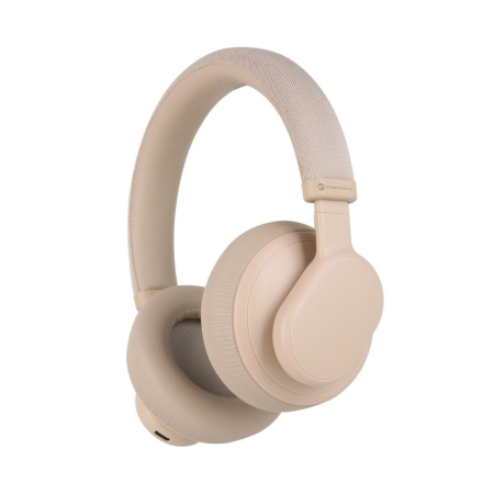 Casti Handsfree - Casti Wireless Bluetooth Forcell F-Audio Touch Beat - Bej headphones bluetooth