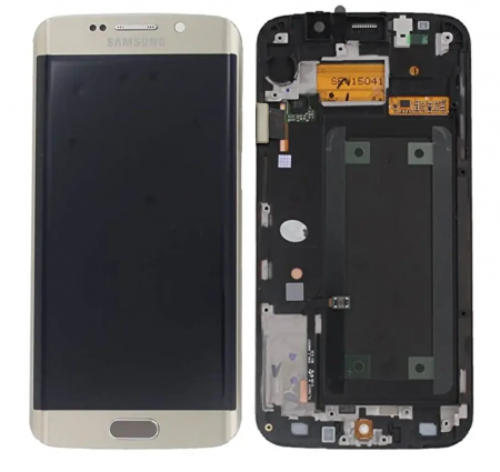 S6 Edge / G925 - Ecran Display Samsung S6 Edge / G925 Service Pack Cu Rama - GOLD GH97-17162C  GH97-17317C  GH97-17334C