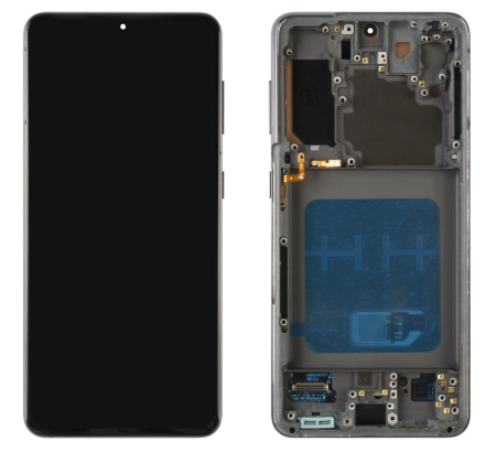 S21 5G / G991 - Ecran Display COMPATIBIL Cu Samsung S21 5G / G991 Cu Rama NEGRU - OLED