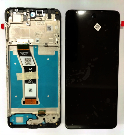 MOTOROLA SERVICE PACK - Ecran Display MOTOROLA E14 Service Pack Cu Rama - NEGRU