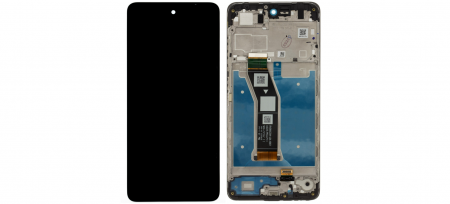 G04 - Ecran Display MOTOROLA G04 cu rama ORIGINAL Service Pack - NEGRU