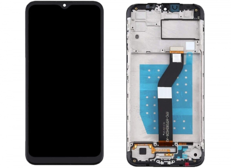 G8 POWER Lite - Ecran Display MOTOROLA G8 POWER LITE ORIGINAL Service-Pack cu Rama - NEGRU