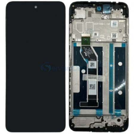 G31 - Ecran  Display MOTOROLA G15 / G15 POWER Service Pack Cu Rama - NEGRU