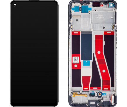 Ecrane Pentru OPPO - Ecran Display OPPO A94 5G / A95 5G / Reno 5 Z / F19 Pro+ 5G 2021 ORIGINAL Service Pack Cu Rama - NEGRU