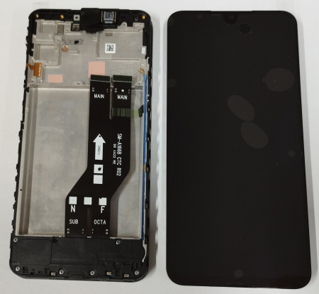 A16 4G / A165 - Ecran Display Samsung A16 4G / A165 - Service Pack Cu Rama - NEGRU
