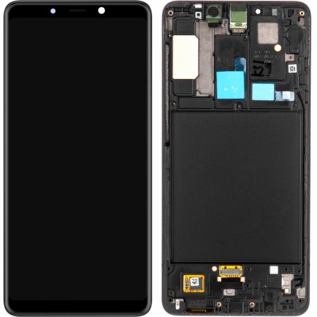 A9 2018 / A920 - Ecran Display SAMSUNG A9 2018 / A920 Original, SERVICE PACK Cu Rama - Black / Negru