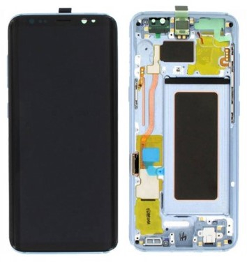 S8 / G950 - Ecran Display Samsung S8 G950F 2017 ORIGINAL Service Pack cu Rama - ALBASTRU