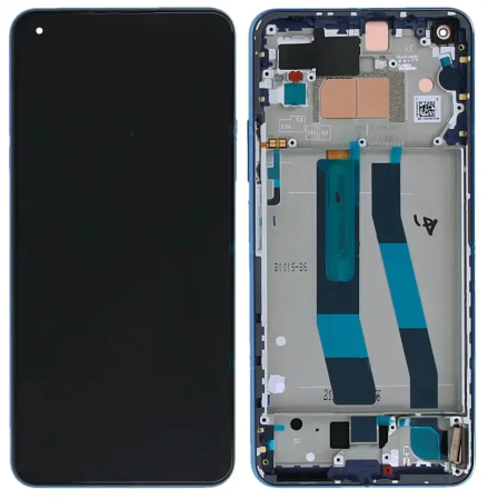 Mi 11  Lite / Mi 11 Lite 5G - Ecran Display Xiaomi 11 Lite 5G NE / Mi 11 Lite 4G-5G Service Pack CU RAMA - BLUE albastru 2109119DG, 2107119DC, 2109119DI, M2101K9G, M2101K9C, M2101K9R, M2101K9AG, M2101K9AI