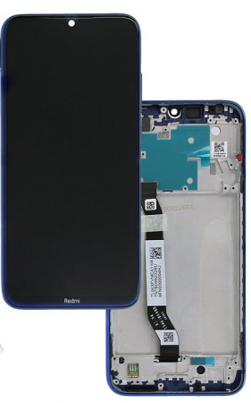 Note 8 2019 / 2021 - Ecran Display Xiaomi Redmi Note 8 2019 / 2021 cu Rama Original, SERVICE PACK - ALBASTRU  / BLUE M1908C3JGG