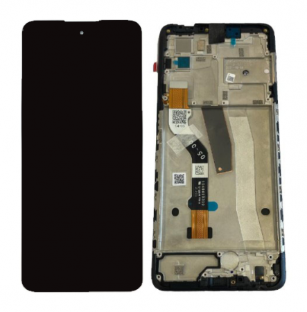G51 - Ecran Lcd Display MOTOROLA G51 cu rama ORIGINAL Service Pack - NEGRU XT2171-2, XT2171-1