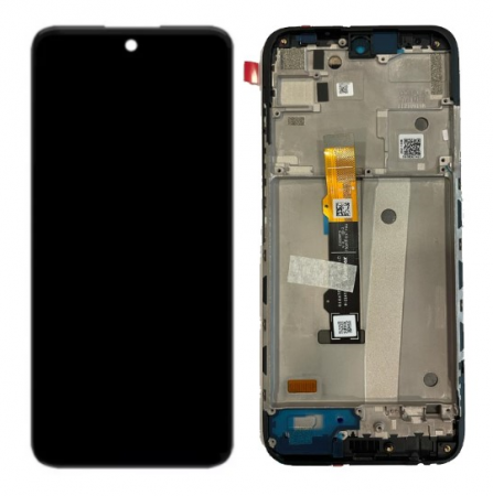 G71 - Ecran Lcd Display MOTOROLA G71 cu rama ORIGINAL Service Pack - NEGRU XT2169-1