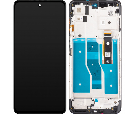 G80 - Ecran Lcd Display MOTOROLA G82 cu rama ORIGINAL Service Pack - Black / Negru  XT2225-1