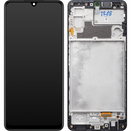 M225 / E225 / M22 / F22 2021 - Ecran LCD Display SAMSUNG Galaxy M225 / E225 / M22 / F22 2021 - ORIGINAL SERVICE PACK cu rama  - NEGRU / BLACK