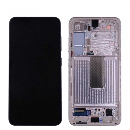 Galaxy S - Ecran  Display Samsung S911 / S23 5G 2023  - ORIGINAL Service Pack Cu Rama - / VIOLET / ROZ DESCHIS