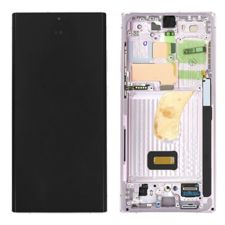 S23 Ultra 5G 2023 / S918 - Ecran  Display Samsung S918 / S23 Ultra 5G 2023  - ORIGINAL Service Pack Cu Rama - VIOLET / ROZ DESCHIS