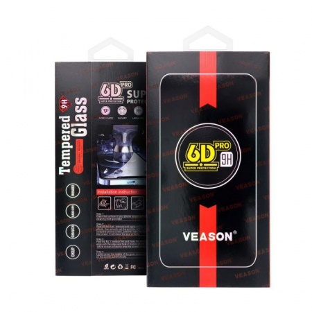 Folii iphone - FOLIE Sticlă securizată 6D PRO pentru IPHONE 7 PLUS / 8 PLUS - cu marginea NEAGRA